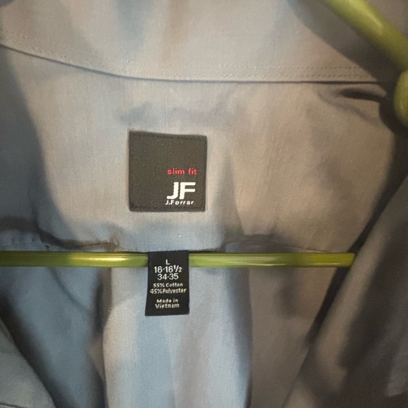 J. Ferrar Slim Gray Button Down size 16-16.5 - Picture 3 of 5